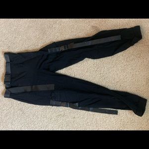 Blank pants with buckle straps!